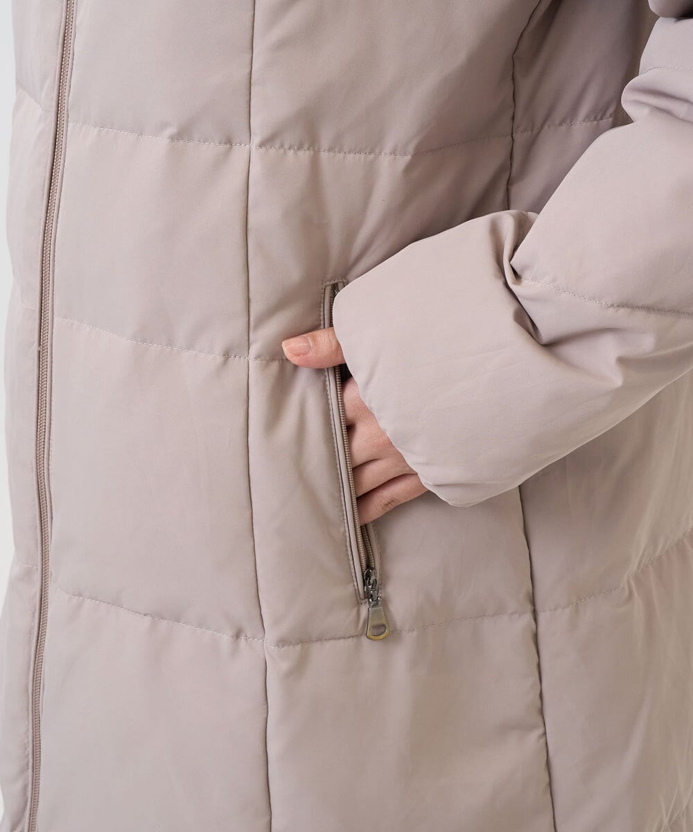PZUAD47570 GEORGES RECH(ジョルジュ・レッシュ) シャイニータフタロングダウンコート ベージュ