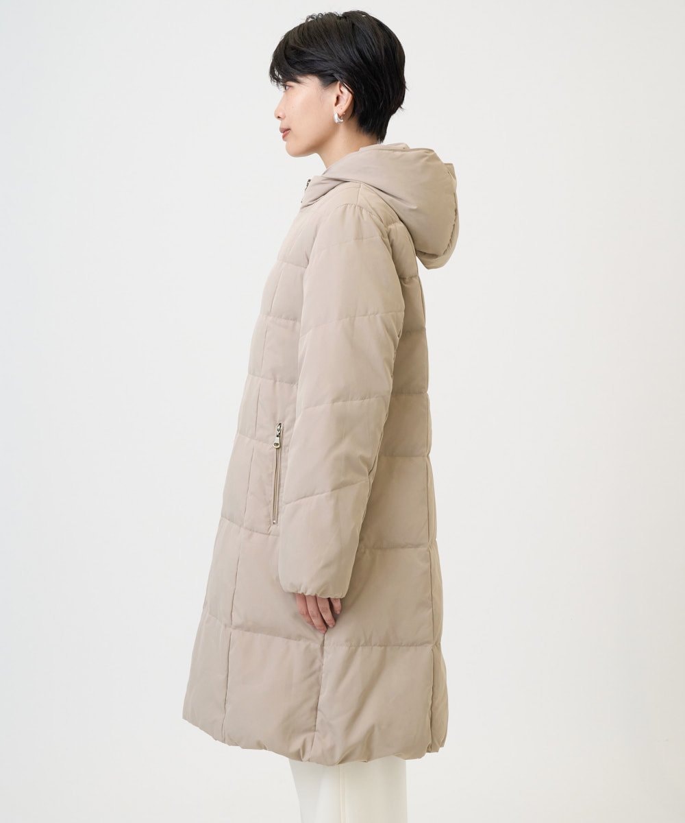 PZUAD47570 GEORGES RECH(ジョルジュ・レッシュ) シャイニータフタロングダウンコート ベージュ