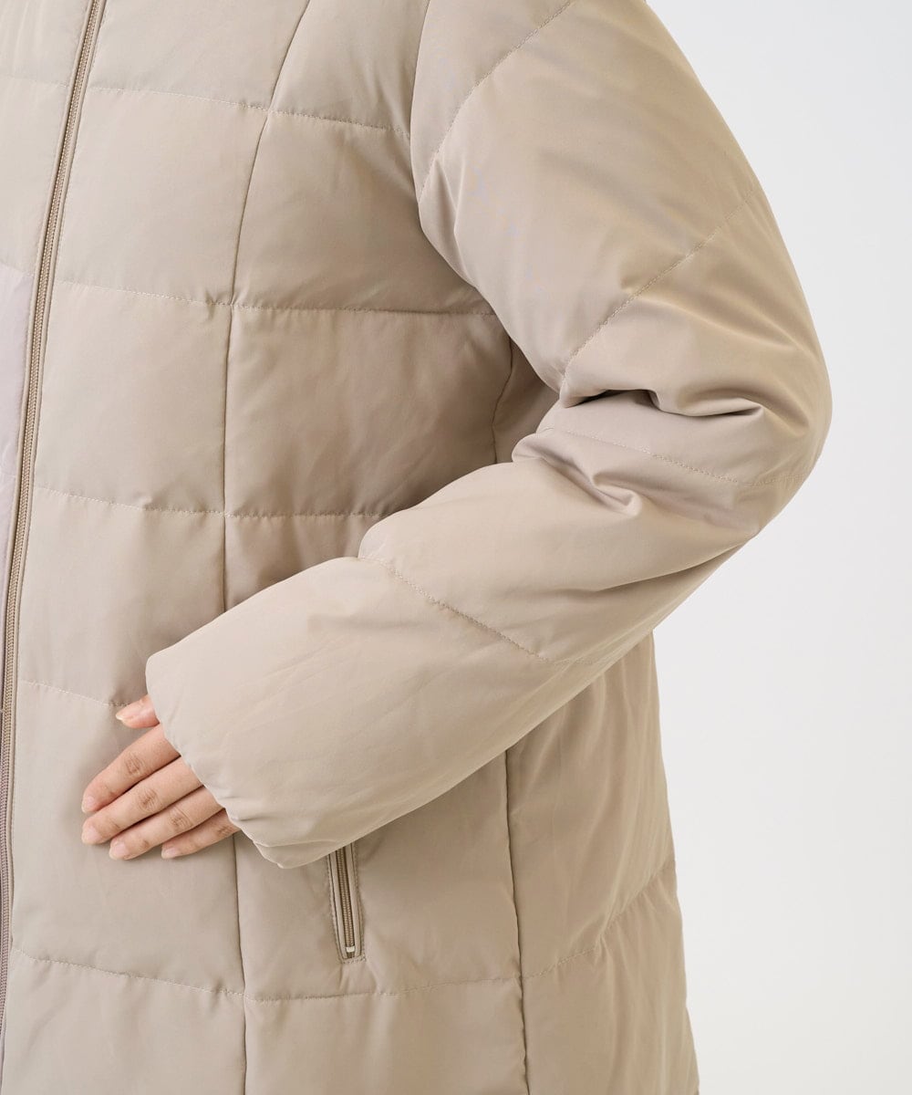 PZUAD47570 GEORGES RECH(ジョルジュ・レッシュ) シャイニータフタロングダウンコート ベージュ