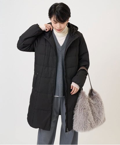 PZUAD47570 GEORGES RECH シャイニータフタロングダウンコート