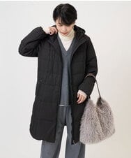 PZUAD47570 GEORGES RECH(ジョルジュ・レッシュ) シャイニータフタロングダウンコート ブラック