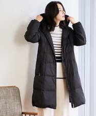 PZUAD47570 GEORGES RECH(ジョルジュ・レッシュ) シャイニータフタロングダウンコート ブラック