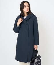 PZUAF15630 GEORGES RECH(ジョルジュ・レッシュ) グログランステッチレスロングダウンコート ネイビー