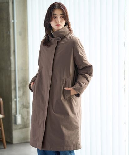 PZUAG30690 GEORGES RECH ステッチレス2WAYカラーロングダウンコート