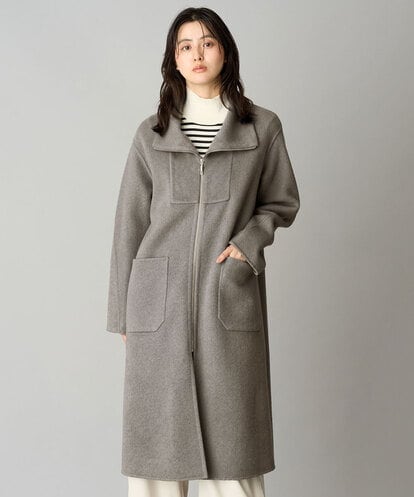 PZUAG32800 GEORGES RECH Pure Super100'sリバービルドネックロングコート