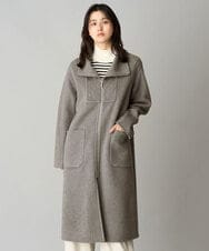 PZUAG32800 GEORGES RECH(ジョルジュ・レッシュ) Pure Super100'sリバービルドネックロングコート グレー