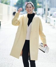 PZUAT40630 GEORGES RECH(ジョルジュ・レッシュ) ウールロングコート ライトイエロー