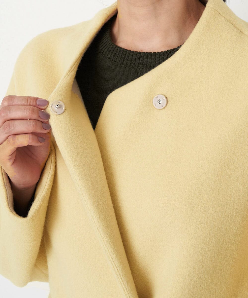 PZUAT40630 GEORGES RECH(ジョルジュ・レッシュ) ウールロングコート ライトイエロー