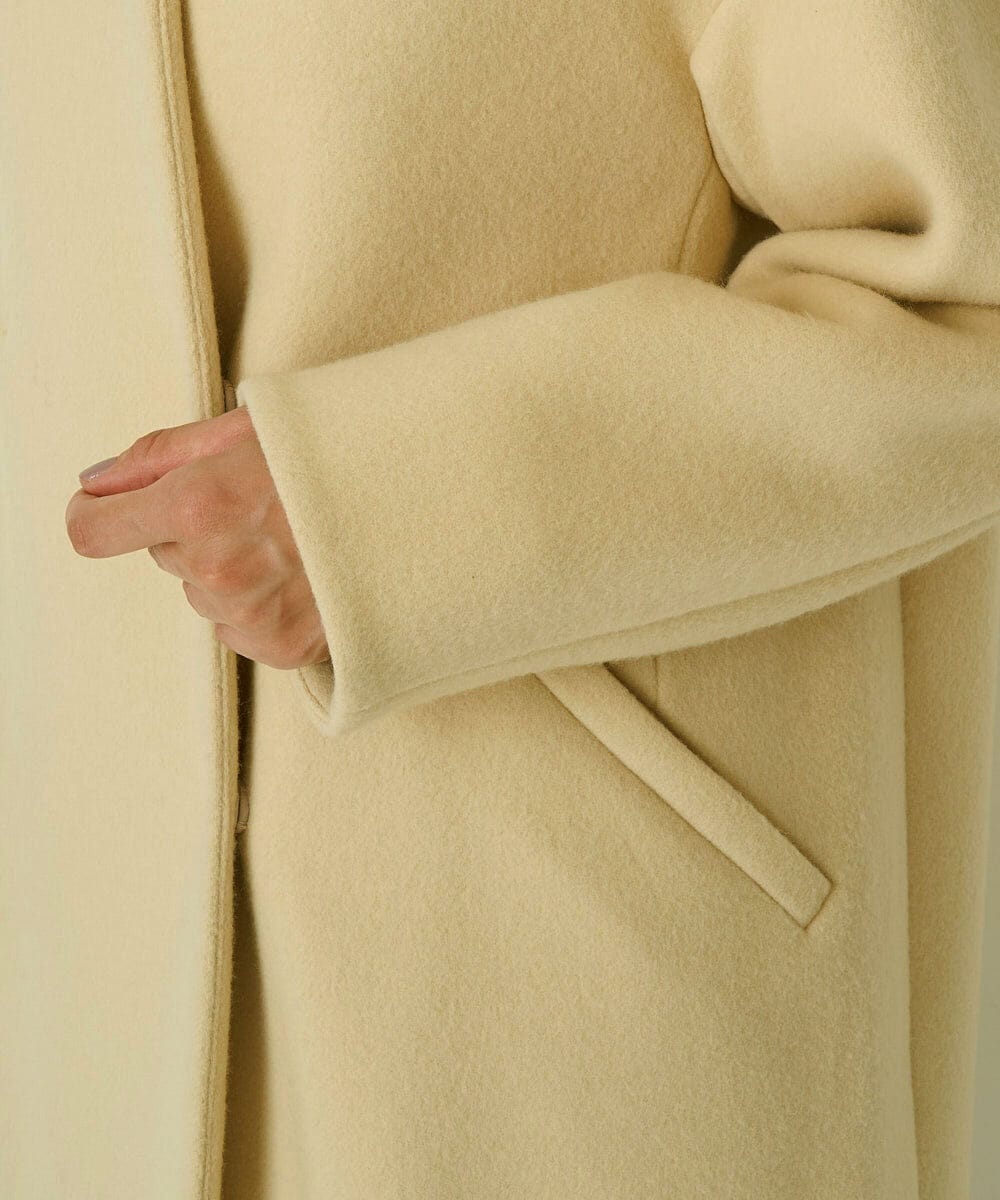 PZUAT40630 GEORGES RECH(ジョルジュ・レッシュ) ウールロングコート ライトイエロー