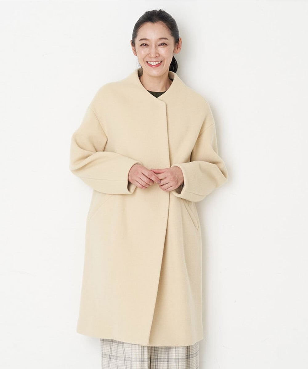 PZUAT40630 GEORGES RECH(ジョルジュ・レッシュ) ウールロングコート ライトイエロー