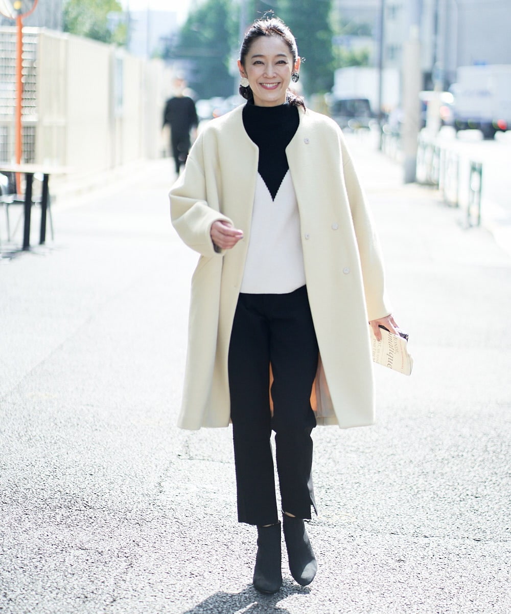 PZUAT40630 GEORGES RECH(ジョルジュ・レッシュ) ウールロングコート ライトイエロー