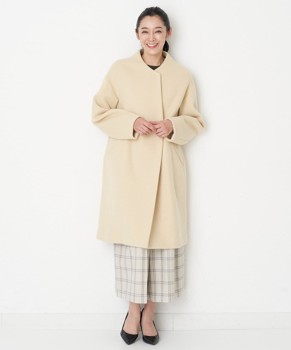 PZUAT40630 GEORGES RECH(ジョルジュ・レッシュ) ウールロングコート ライトイエロー