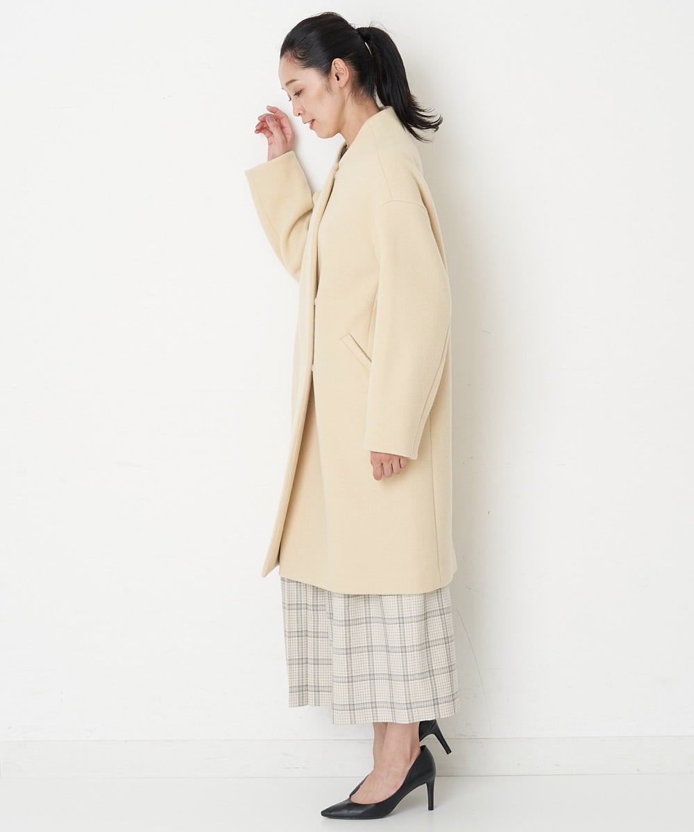 PZUAT40630 GEORGES RECH(ジョルジュ・レッシュ) ウールロングコート ライトイエロー