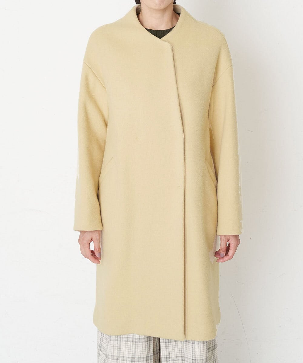 PZUAT40630 GEORGES RECH(ジョルジュ・レッシュ) ウールロングコート ライトイエロー