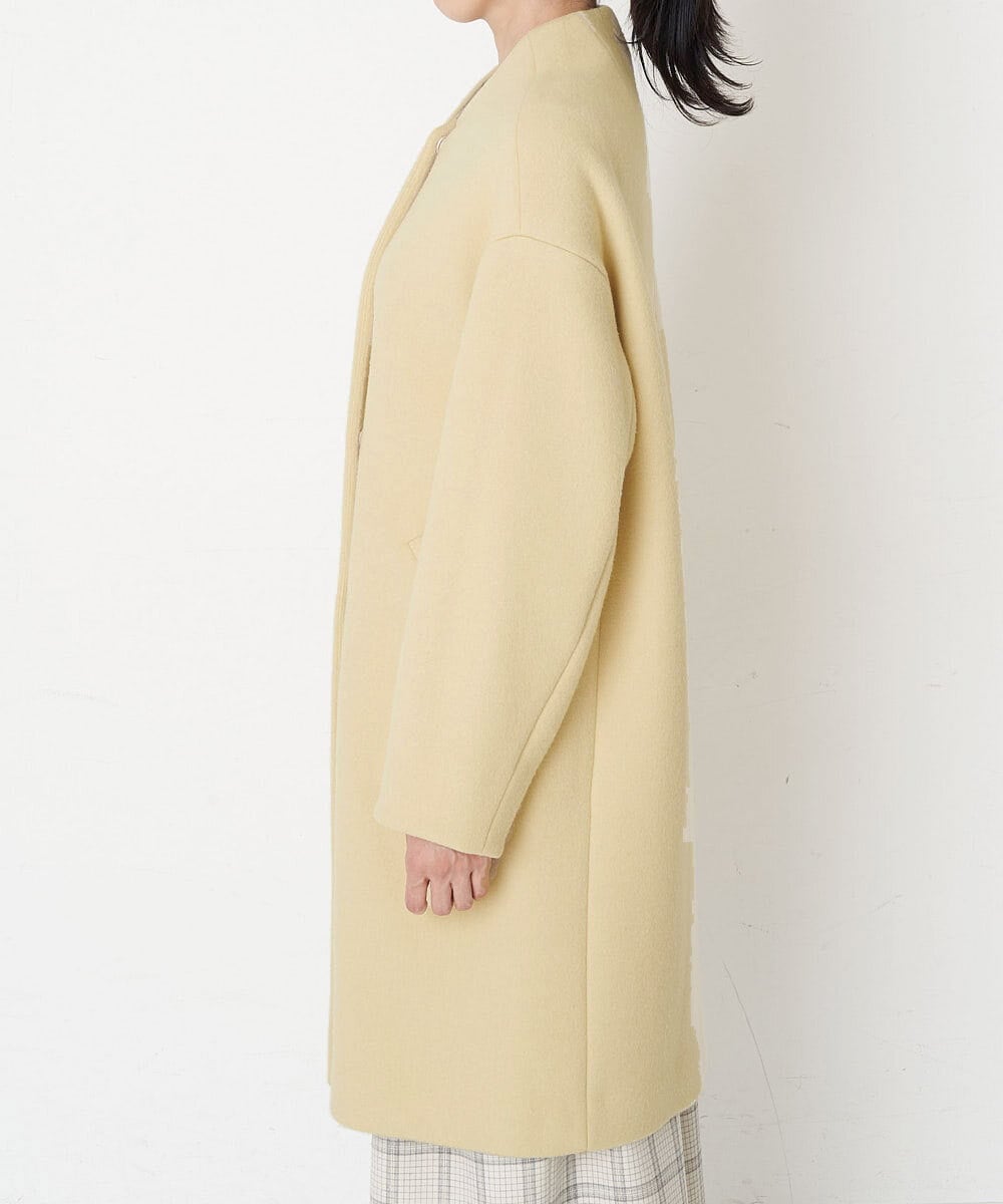 PZUAT40630 GEORGES RECH(ジョルジュ・レッシュ) ウールロングコート ライトイエロー