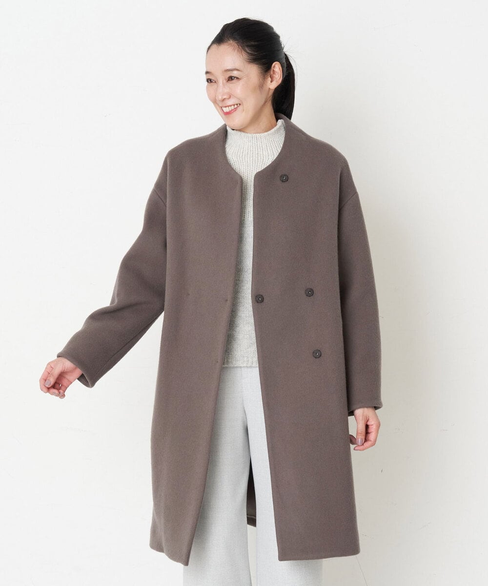 PZUAT40630 GEORGES RECH(ジョルジュ・レッシュ) ウールロングコート ブラウン