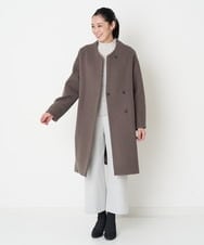 PZUAT40630 GEORGES RECH(ジョルジュ・レッシュ) ウールロングコート ブラウン