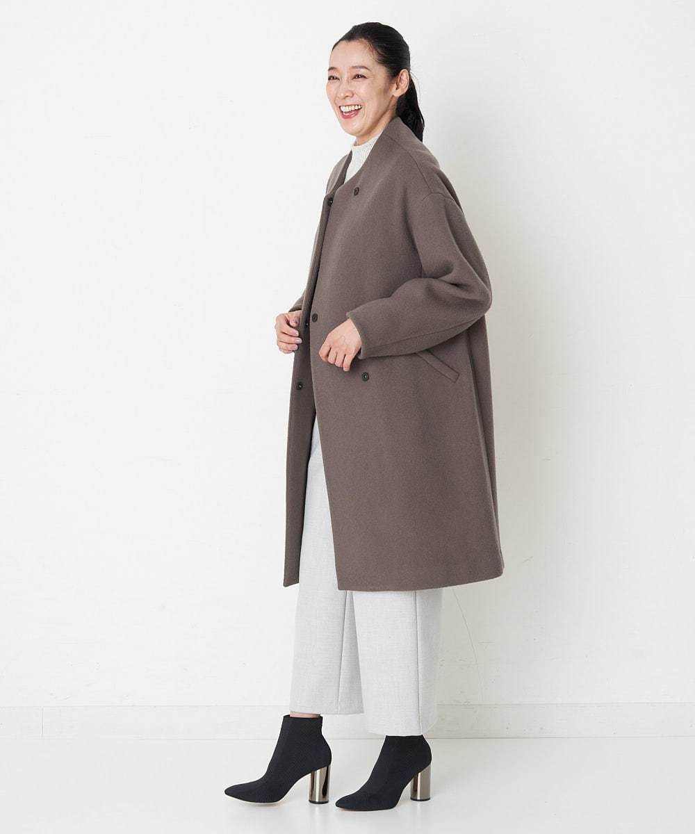 PZUAT40630 GEORGES RECH(ジョルジュ・レッシュ) ウールロングコート ブラウン