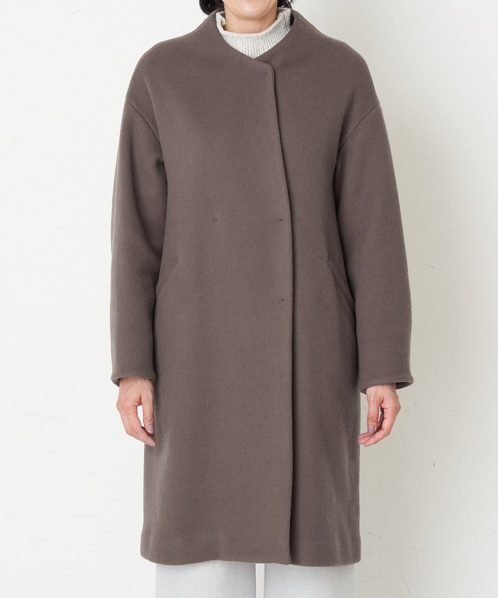 PZUAT40630 GEORGES RECH(ジョルジュ・レッシュ) ウールロングコート ブラウン