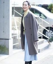 PZUAT40630 GEORGES RECH(ジョルジュ・レッシュ) ウールロングコート ブラウン