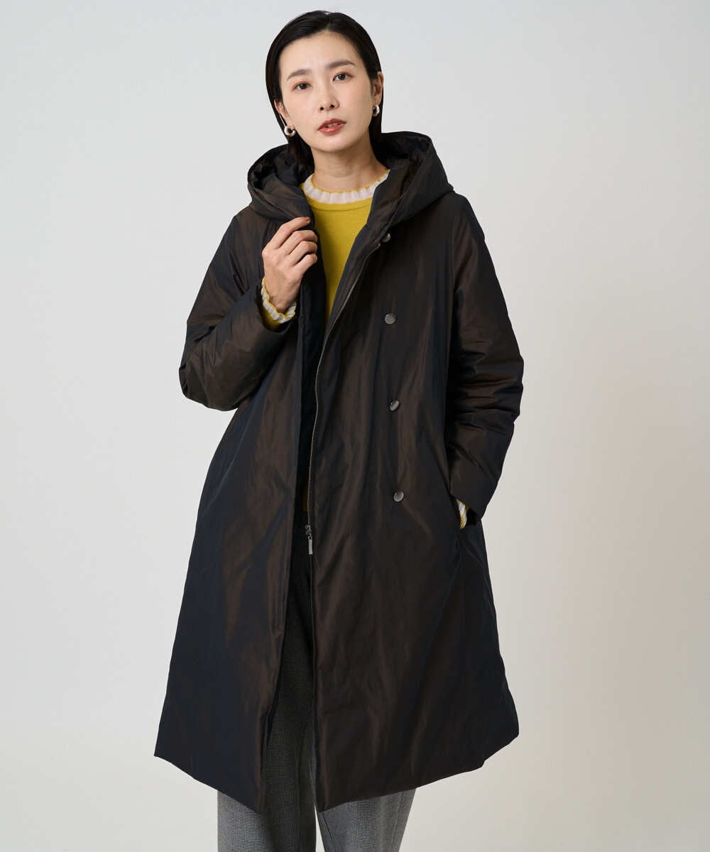 PZUCD55590 GEORGES RECH(ジョルジュ・レッシュ) ステッチレスシャンブレーロングダウンコート ブラウン