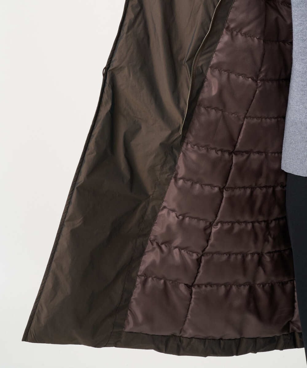 PZUCD55590 GEORGES RECH(ジョルジュ・レッシュ) ステッチレスシャンブレーロングダウンコート ブラウン