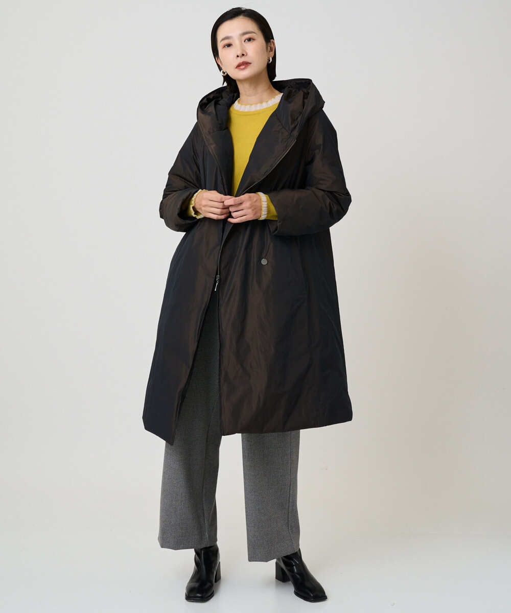 PZUCD55590 GEORGES RECH(ジョルジュ・レッシュ) ステッチレスシャンブレーロングダウンコート ブラウン