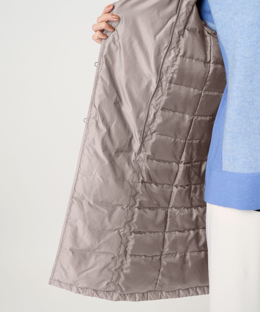 PZUCD55590 GEORGES RECH(ジョルジュ・レッシュ) ステッチレスシャンブレーロングダウンコート ブラウン