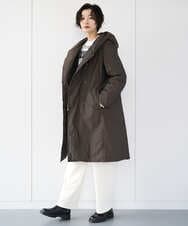 PZUCD55590 GEORGES RECH(ジョルジュ・レッシュ) ステッチレスシャンブレーロングダウンコート ブラウン