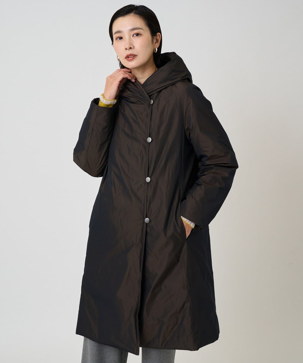 PZUCD55590 GEORGES RECH(ジョルジュ・レッシュ) ステッチレスシャンブレーロングダウンコート ブラウン