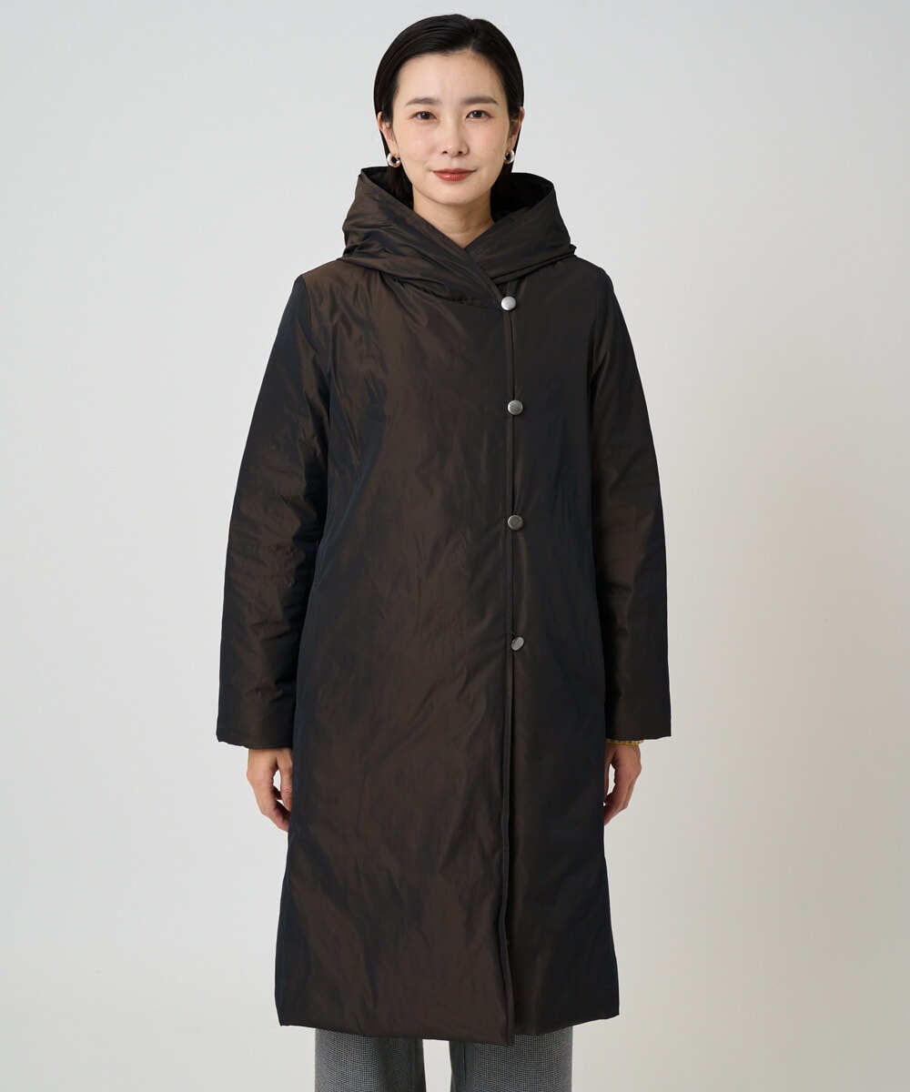 PZUCD55590 GEORGES RECH(ジョルジュ・レッシュ) ステッチレスシャンブレーロングダウンコート ブラウン