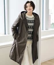 PZUCD55590 GEORGES RECH(ジョルジュ・レッシュ) ステッチレスシャンブレーロングダウンコート ブラウン