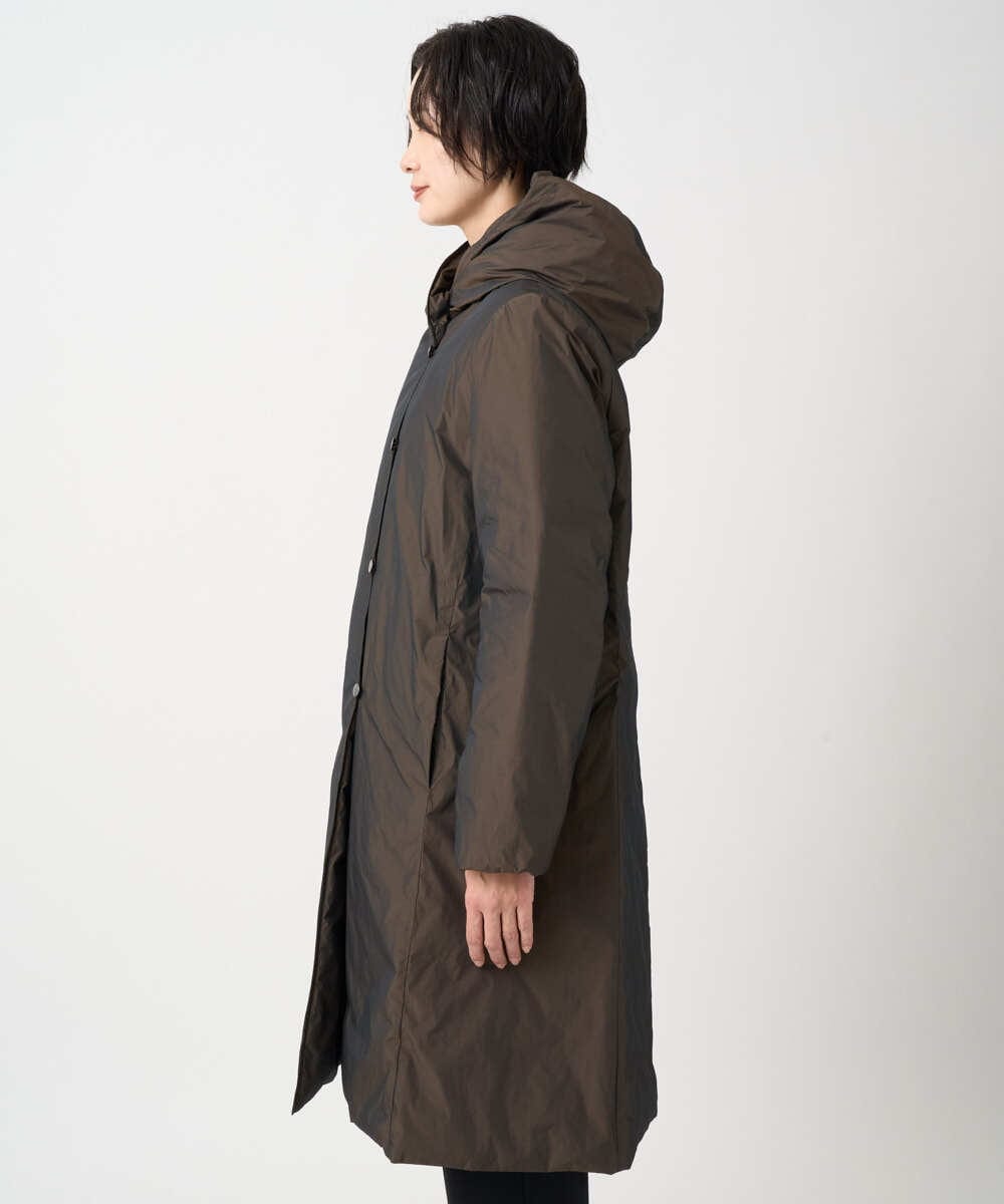 ステッチレスシャンブレーロングダウンコート(ダウンジャケット