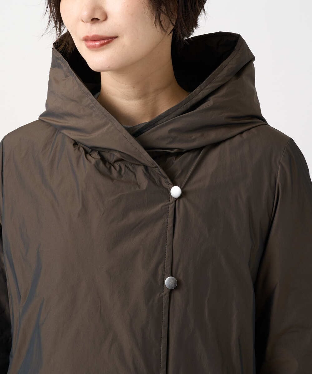 PZUCD55590 GEORGES RECH(ジョルジュ・レッシュ) ステッチレスシャンブレーロングダウンコート ブラウン