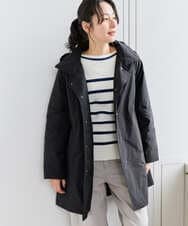 PZUCF46590 GEORGES RECH(ジョルジュ・レッシュ)  [追加]ステッチレスステンカラーミドルダウンコート ブラック