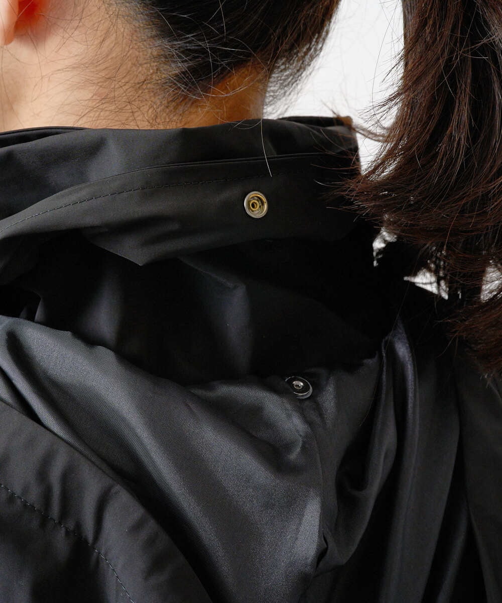 PZUCF46590 GEORGES RECH(ジョルジュ・レッシュ)  [追加]ステッチレスステンカラーミドルダウンコート ブラック