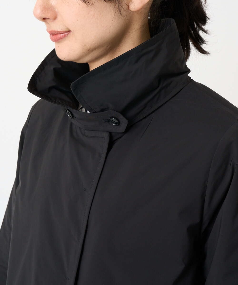 PZUCF46590 GEORGES RECH(ジョルジュ・レッシュ)  [追加]ステッチレスステンカラーミドルダウンコート ブラック