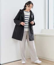 PZUCF46590 GEORGES RECH(ジョルジュ・レッシュ)  [追加]ステッチレスステンカラーミドルダウンコート ブラック