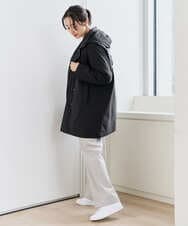 PZUCF46590 GEORGES RECH(ジョルジュ・レッシュ)  [追加]ステッチレスステンカラーミドルダウンコート ブラック