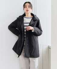 PZUCF46590 GEORGES RECH(ジョルジュ・レッシュ)  [追加]ステッチレスステンカラーミドルダウンコート ブラック