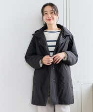 PZUCF46590 GEORGES RECH(ジョルジュ・レッシュ)  [追加]ステッチレスステンカラーミドルダウンコート ブラック