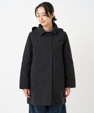 PZUCF46590 GEORGES RECH(ジョルジュ・レッシュ)  [追加]ステッチレスステンカラーミドルダウンコート ブラック