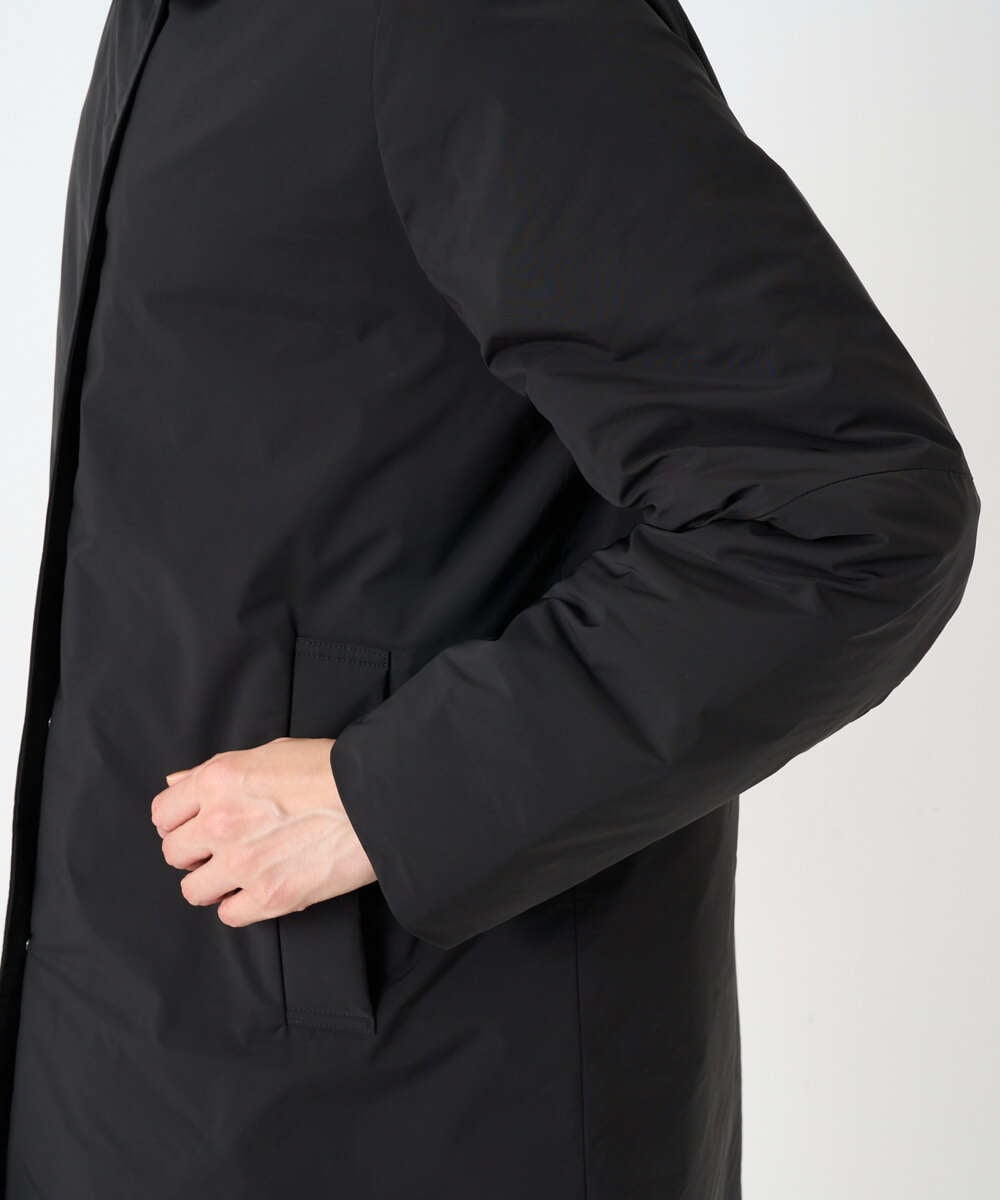 PZUCF46590 GEORGES RECH(ジョルジュ・レッシュ)  [追加]ステッチレスステンカラーミドルダウンコート ブラック