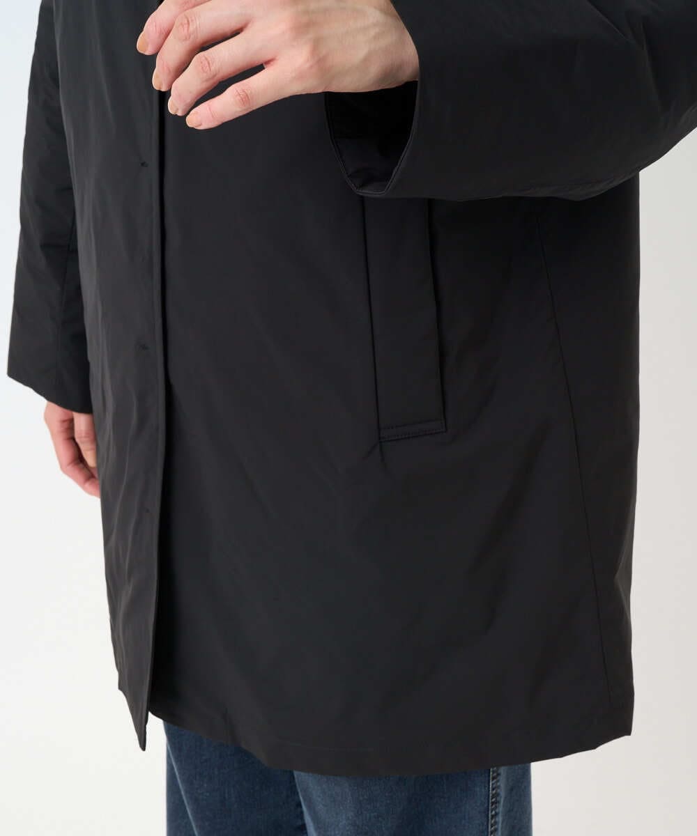 PZUCF46590 GEORGES RECH(ジョルジュ・レッシュ)  [追加]ステッチレスステンカラーミドルダウンコート ブラック