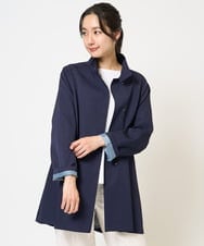 PZUEA30470 GEORGES RECH(ジョルジュ・レッシュ) スタンドカラーAラインステンカラーコート ベージュ