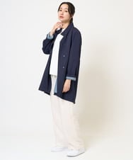 PZUEA30470 GEORGES RECH(ジョルジュ・レッシュ) スタンドカラーAラインステンカラーコート ベージュ