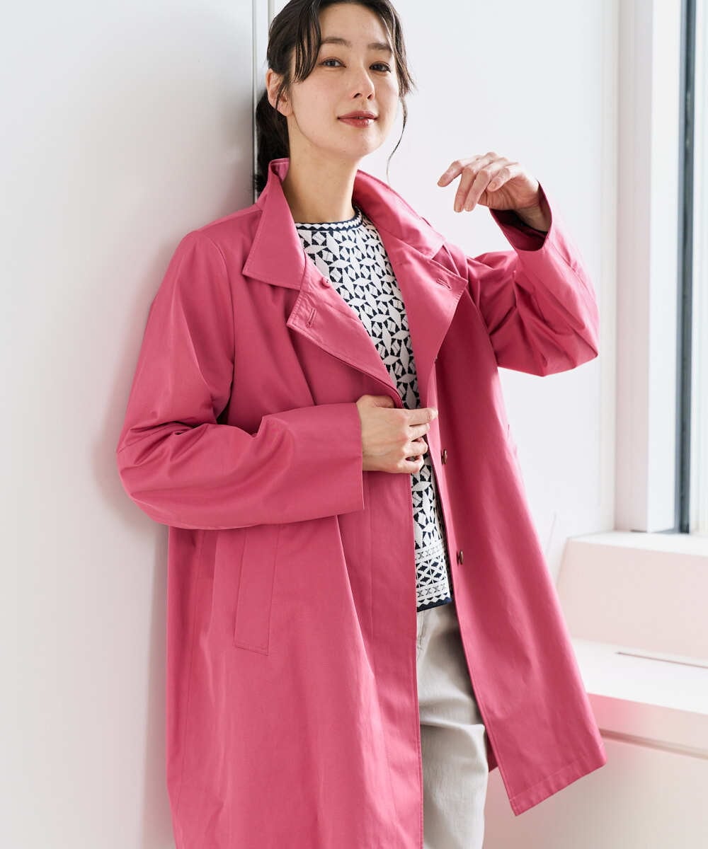 PZUEE07490 GEORGES RECH(ジョルジュ・レッシュ) テントライン2WAYカラーコート ピンク