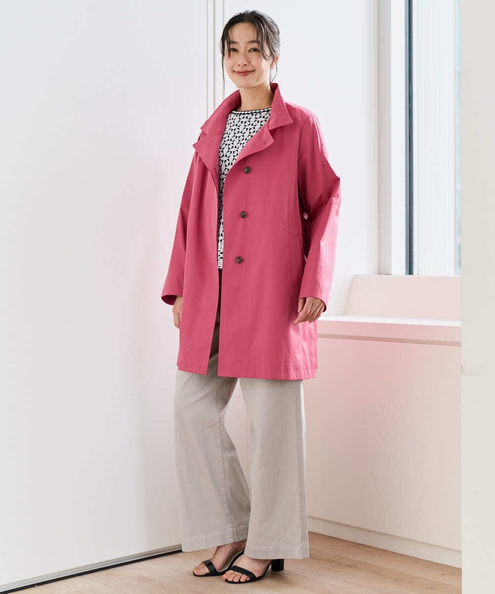 PZUEE07490 GEORGES RECH(ジョルジュ・レッシュ) テントライン2WAYカラーコート ピンク