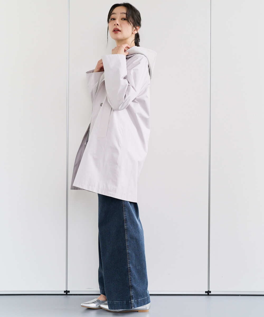 PZUEE07490 GEORGES RECH(ジョルジュ・レッシュ) テントライン2WAYカラーコート ピンク