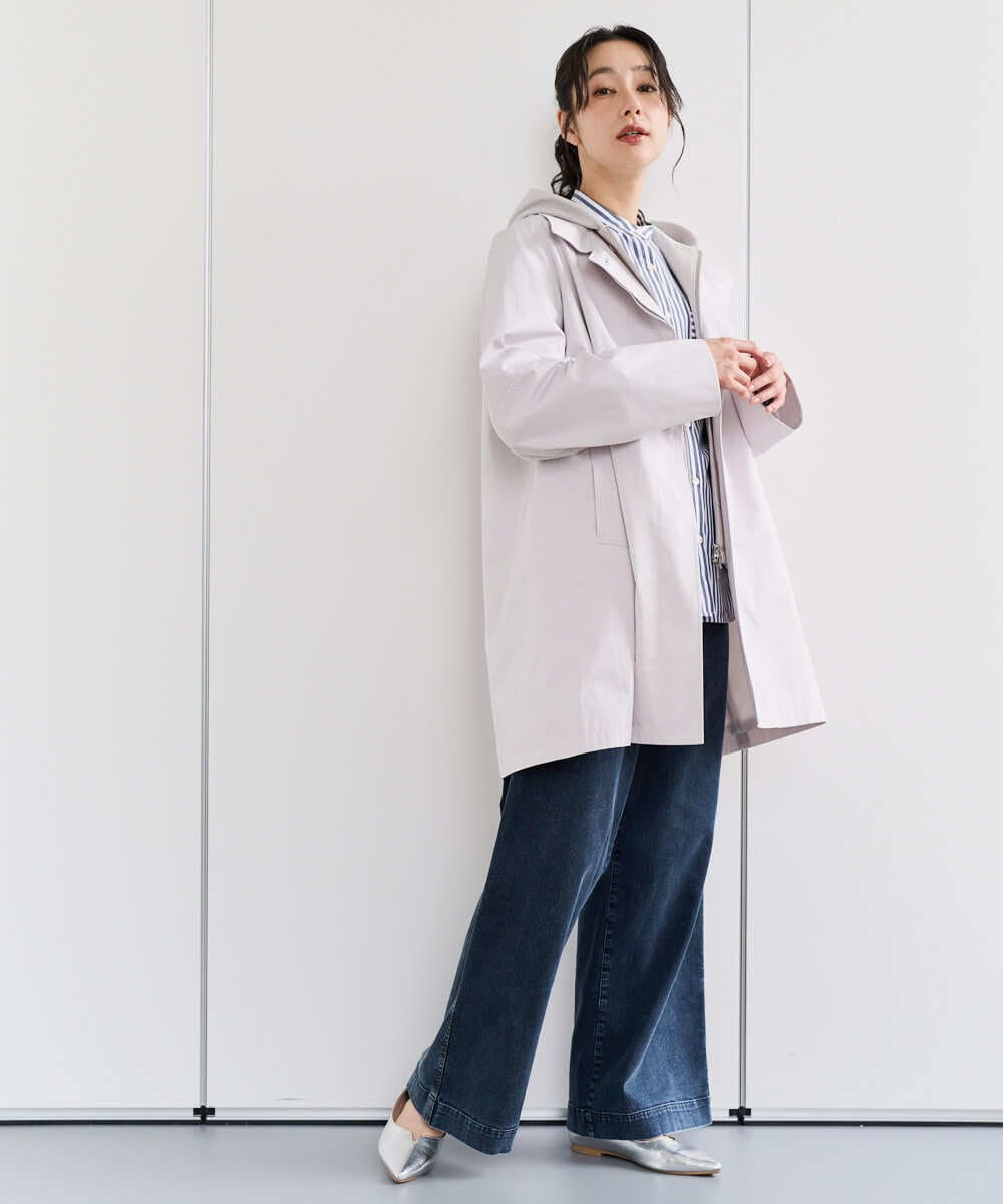 PZUEE07490 GEORGES RECH(ジョルジュ・レッシュ) テントライン2WAYカラーコート ピンク